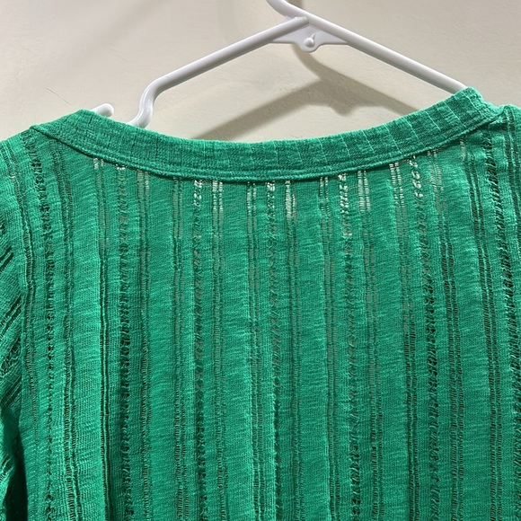 Pete Collection made in America women button down cardigan sweater size S green - Picture 6 of 9